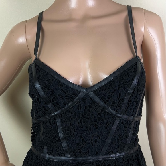 NEW PRABAL GURUNG BLACK LACE BUSTIER MIDI DRESS - Picture 3 of 8